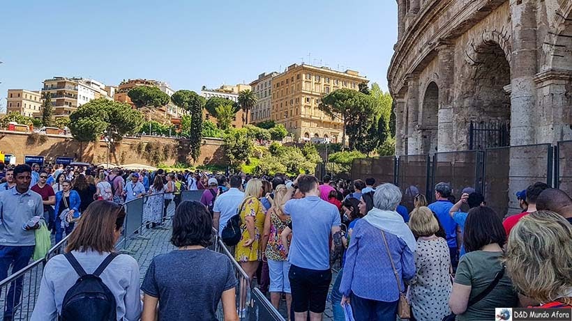 Entrada do Coliseu em Roma - Diário de Bordo: 3 dias em Roma