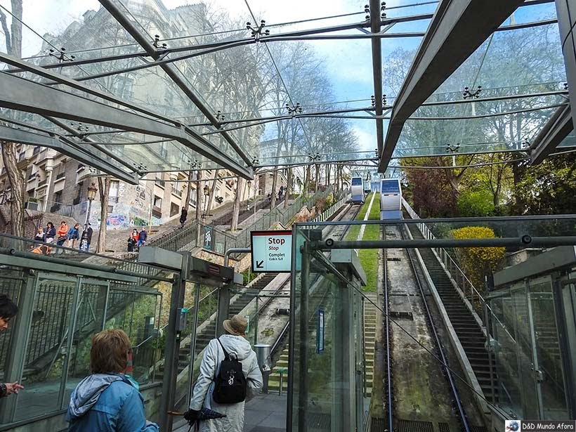 Funicular para subir até a Sacre Coeur - Diário de Bordo - 3 dias em Paris