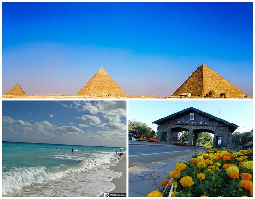 Egito, Cancun e Gramado - Berloques de viagem combinam com destinos inesquecíveis