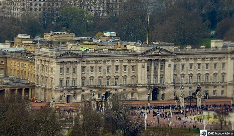 Palácio de Buckingham visto da London Eye: como visitar a roda-gigante de Londres