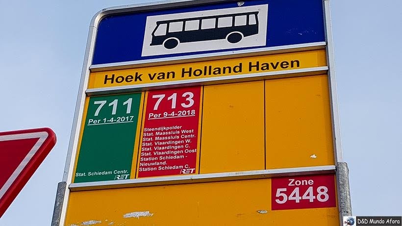 Ponto de ônibus em Hook of Holland