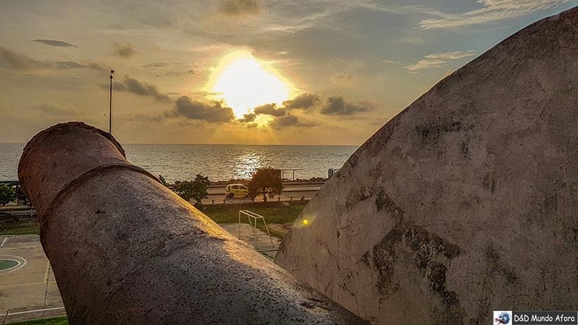 Pôr do sol visto das Muralhas de Cartagena