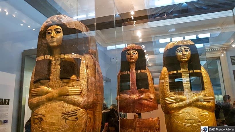 Múmias egípcias no Museu Britânico em Londres