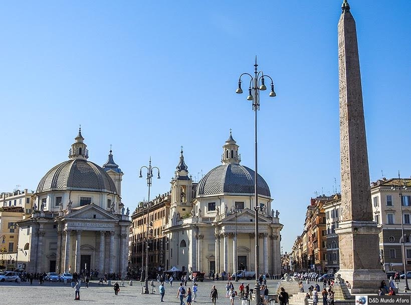 Piazza del Popolo, em Roma