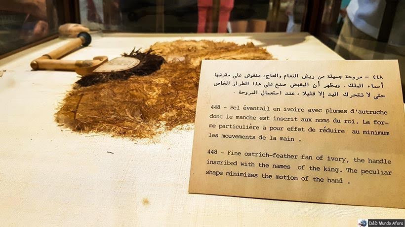 Leque de Tutankhamon no Museu do Cairo