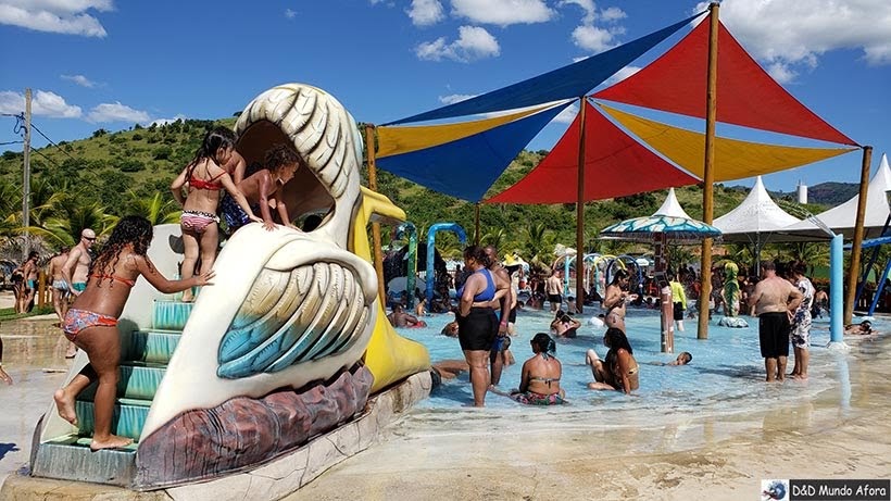 Área infantil no Minas Beach: parque aquático em Raul Soares