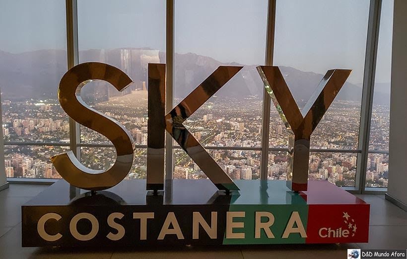 Letreiro do Sky Costanera: mirante mais alto da América Latina 