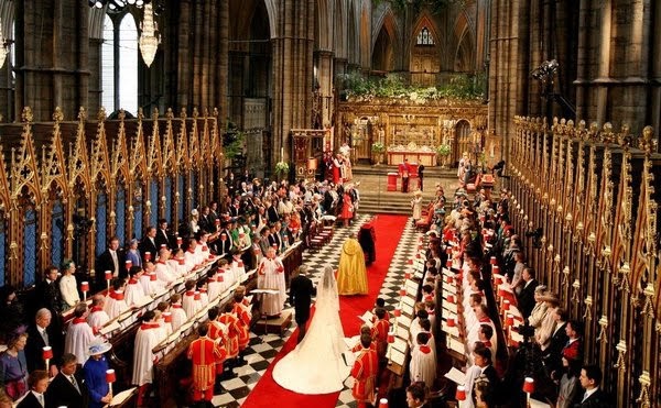 Cerimônia de casamento do duque e a duquesa de Cambridge em 2011. Foto: Getty Images-Hunffingon Post