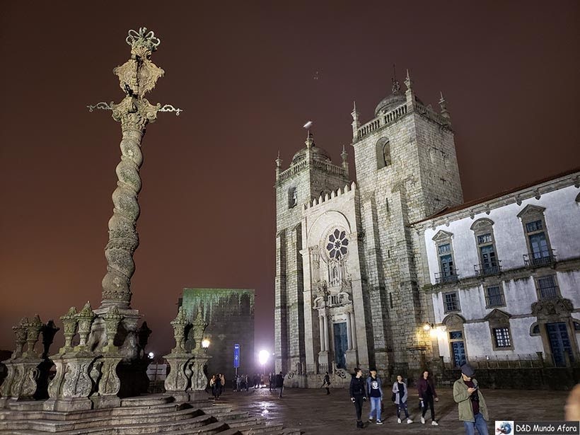 Paço e Catedral da Sé à noite - 3 dias no Porto
