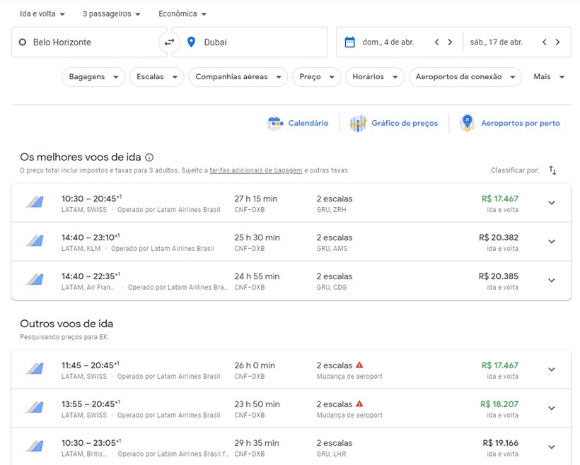 Google Flights - voos baratos