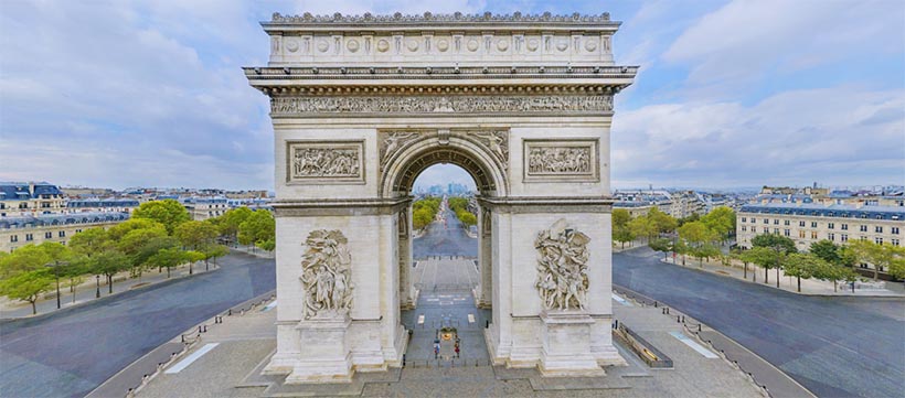 Arco do Triunfo Paris - visita virtual do site oficial
