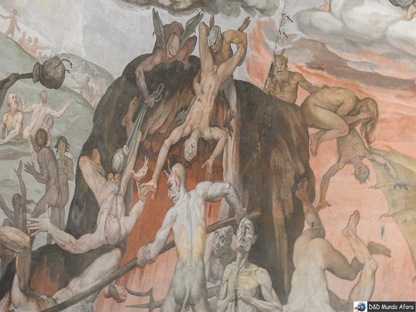 Detalhe do Afresco na cúpula do Duomo de Florença