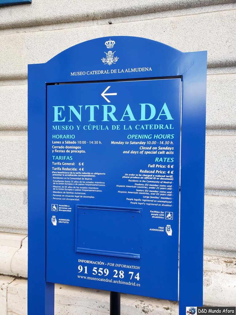 Valor da entrada no Museu e cúpula da catedral de Almudena - 4 dias em Madrid, Espanha