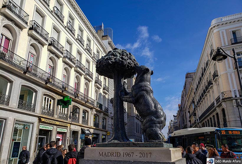Estátua Oso Y El Madroño - Diário de bordo: 4 dias em Madrid, Espanha