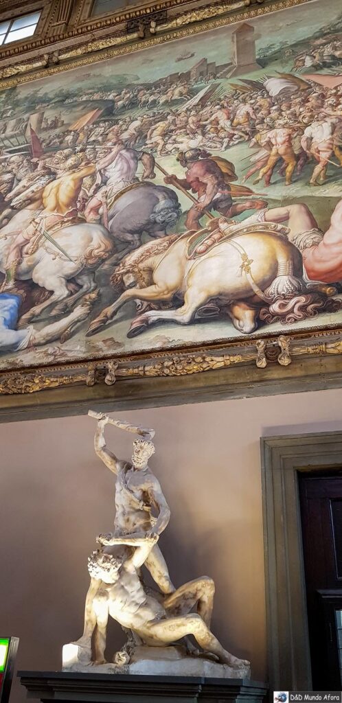 "O génio da Vitória", de Michelangelo no Salão dos Quinhentos