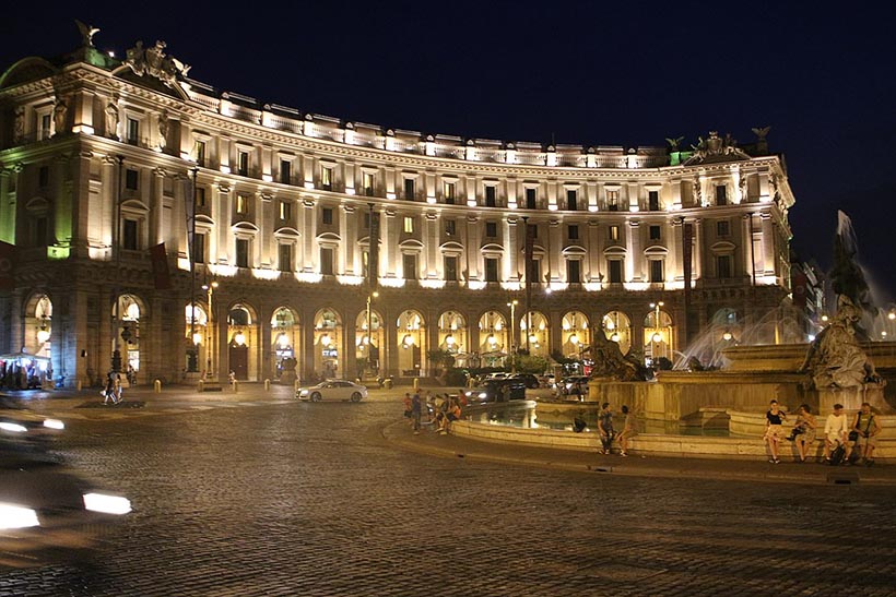 Piazza della República em Roma - foto: Wikimedia Commons