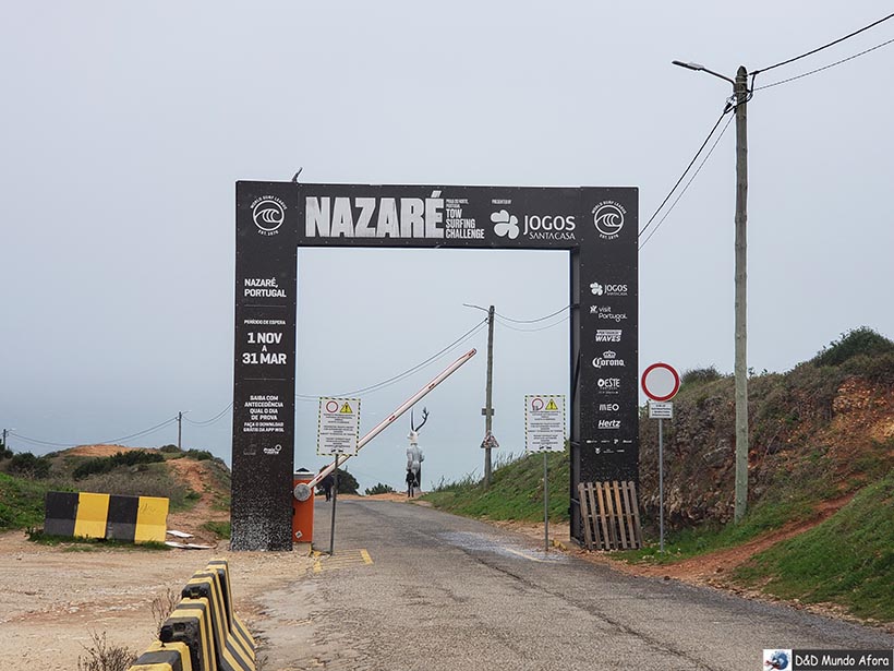 Portal para praia do Norte em Nazaré