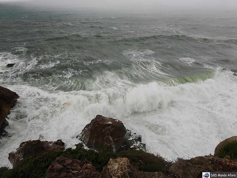 Mais um ângulo das ondas na Praia do Norte - Ondas gigantes de Nazaré