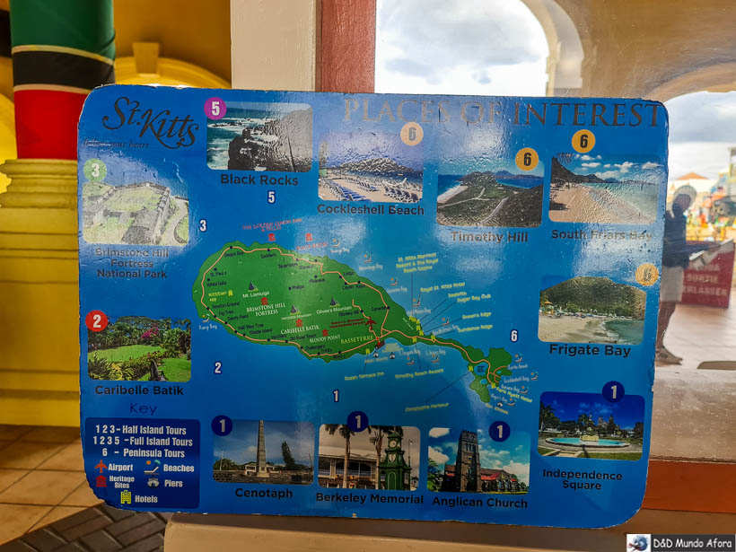 Mapa de St. Kitts