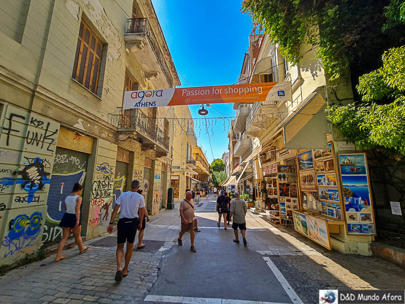 Rua Pandrossou, bairro Monastiraki