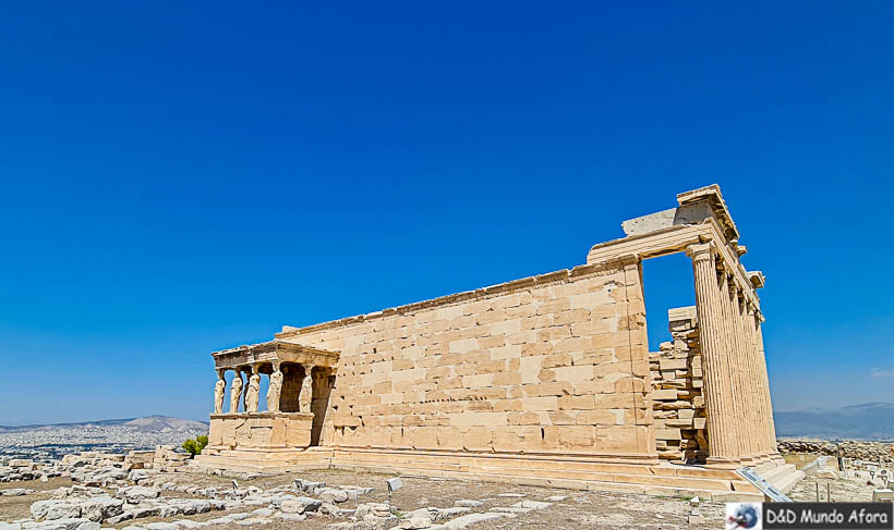 Templo  Erecteion e as Cariátides - Scrópole de Atenas