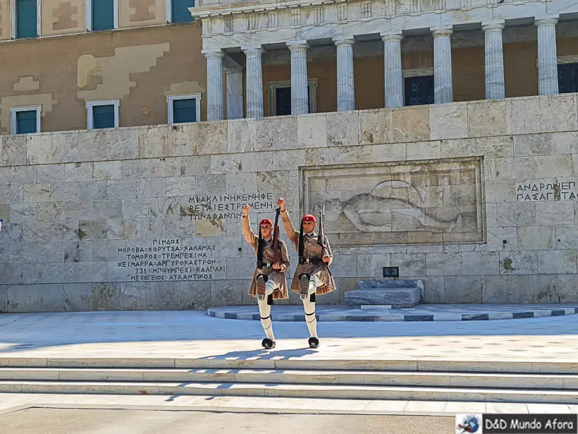 Troca da guarda em Atenas - viagem Atenas