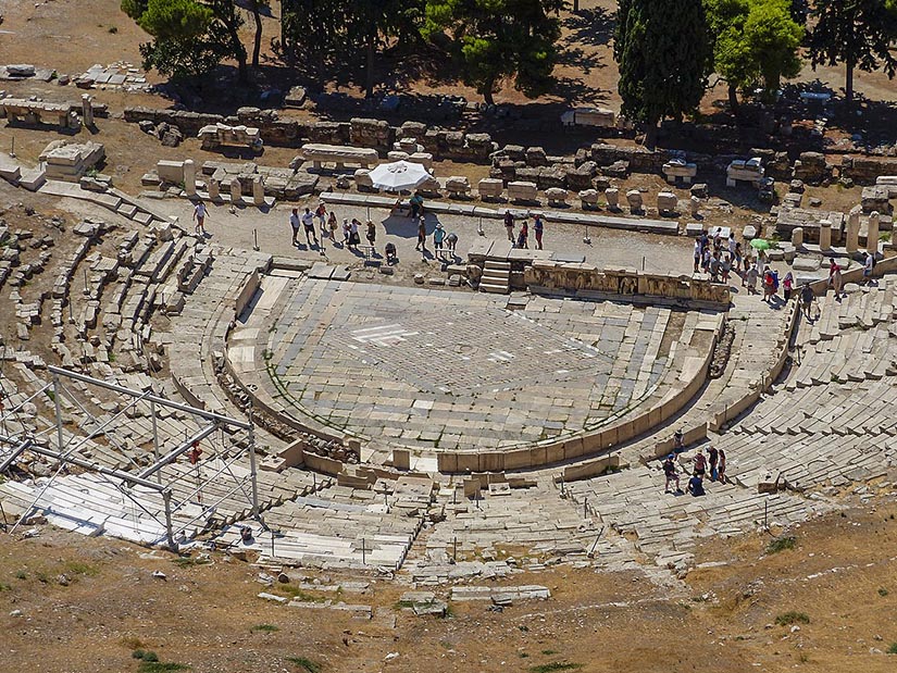 Teatro de Dionísio - Acrópole - Atenas. Foto: Wikimedia Commons