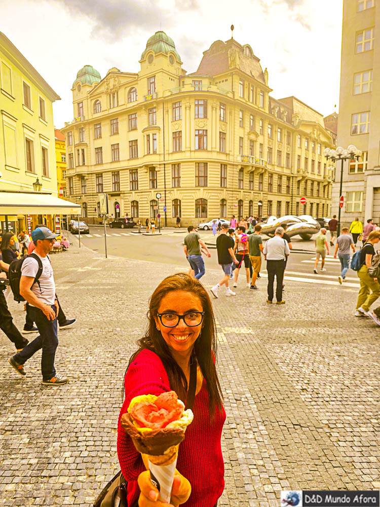 Tradicional sorvete de Flor em Praga